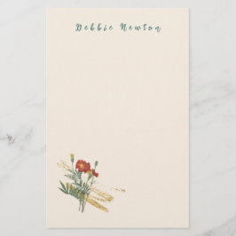Ringelblume mit goldener Flourish-Schreibwaren Briefpapier