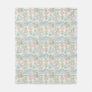Ringelblume präppy Grandmillennial floral wellige Fleecedecke