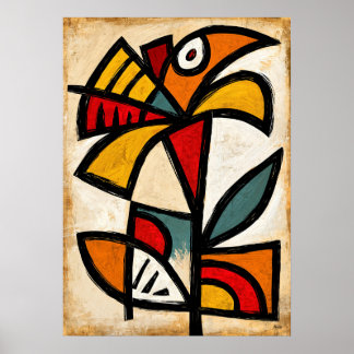 Ringelblume Tribal-Abstraktion Poster