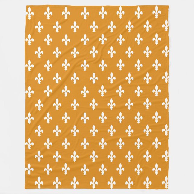 Ringelblume Victorian Fleur de Lys Fleecedecke (Vorderseite)