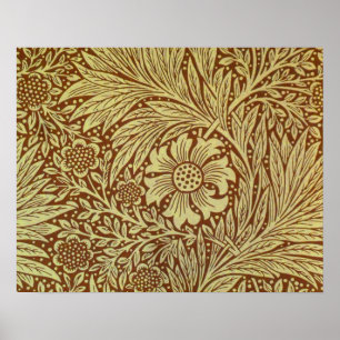 Ringelblume William Morris Antikes Blumenmuster Poster