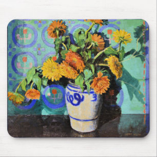 Ringelblumen, Blumenbild von Grant Wood Mousepad