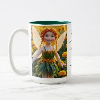 Ringelblumen-Blumenfee  Zweifarbige Tasse