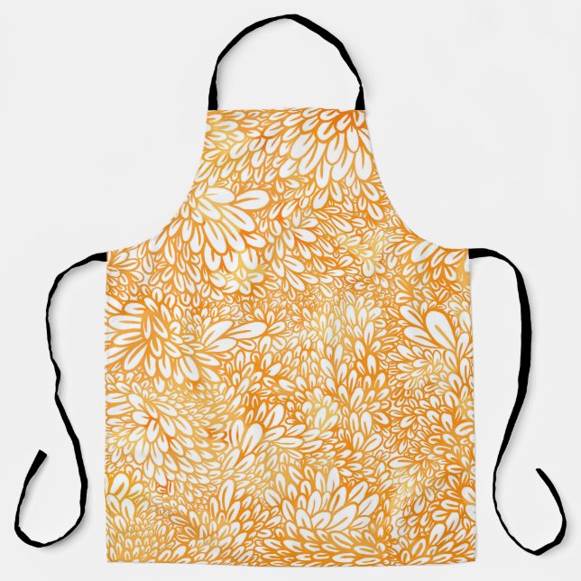 Ringelblumen-Blumenmuster: Einfaches oranges Muste Schürze (Vorderseite)