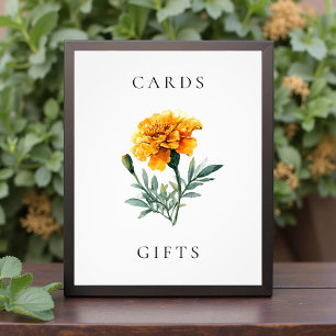 Ringelblumen-Gelb-Floral-Hochzeitskarten & Geschen Fotodruck