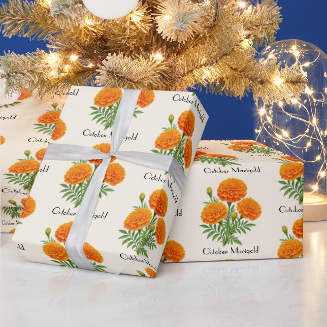 Ringelblumen im Oktober Geschenkpapier (Feiertage)