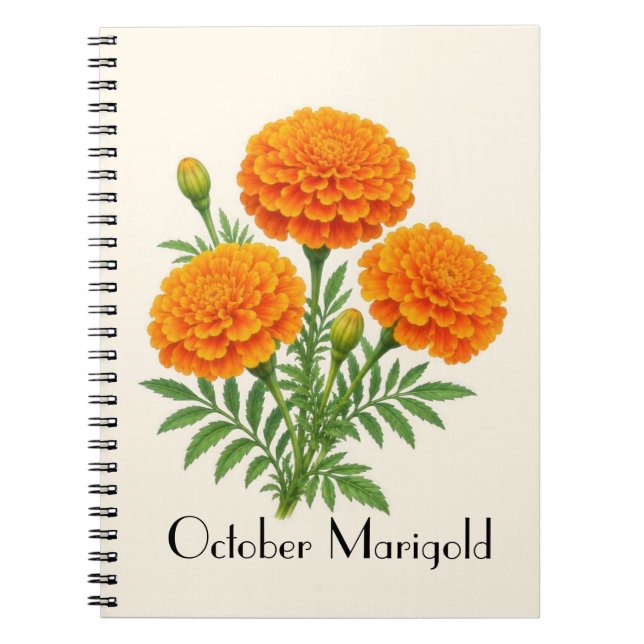 Ringelblumen im Oktober Notizblock (Vorderseite)