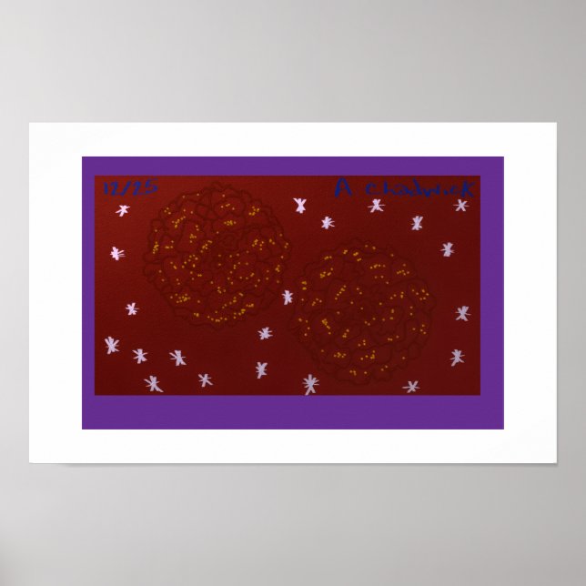 Ringelblumen mit Sternen Poster (Vorne)