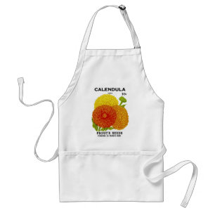 Ringelblumen-Samenpaket im Vintage-Stil Schürze