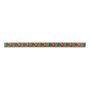 Ringelblumen-Samt-reiches Rot-Gelb-Blume Satinband