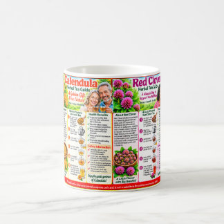 Ringelblumen- und Rotklee-Kräutertee-Führer Kaffeetasse