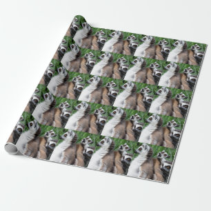 Ringelschwanzmaki-Familie Geschenkpapier
