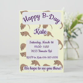 Ringelschwanzpossums Alles Gute zum Geburtstag Einladung