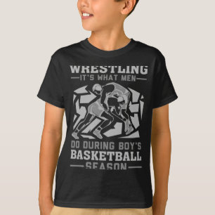 Ringen ist das, was Männer während Basketball der T-Shirt
