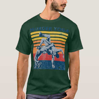 Ringen Mord Yoga Vintage Lustiges Geschenk T-Shirt