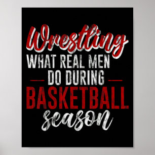 Ringen, was richtige Männer während der Basketball Poster