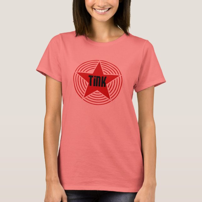 Ringer - Black & Red Star Tink-Shirt T-Shirt (Vorderseite)