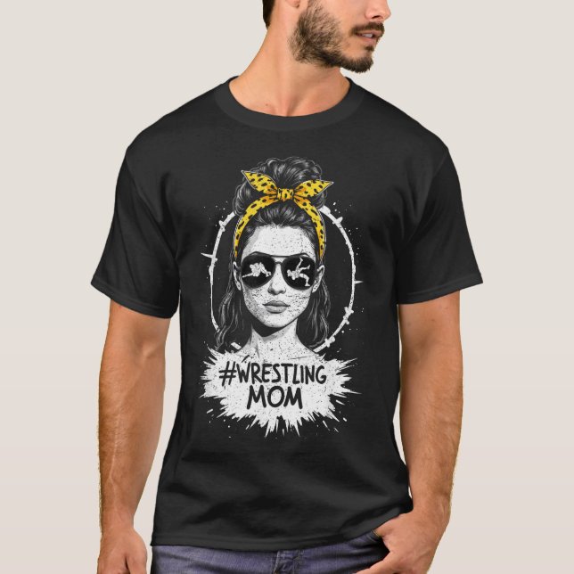 Ringer-Mama-Ringer-Mutter-Kampfsport T-Shirt (Vorderseite)