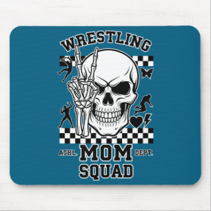 Ringer-Mama-Squad-Schädel - Athletisches Mama-Team Mousepad