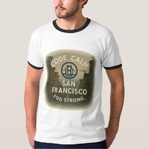 Ringer-T-Shirt - Code Calm Fog stark Retro-SF-Fl T-Shirt
