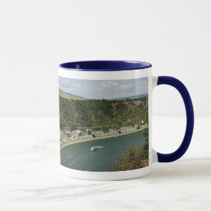 Ringer Tasse blau An der Loreley im Mittelrheintal