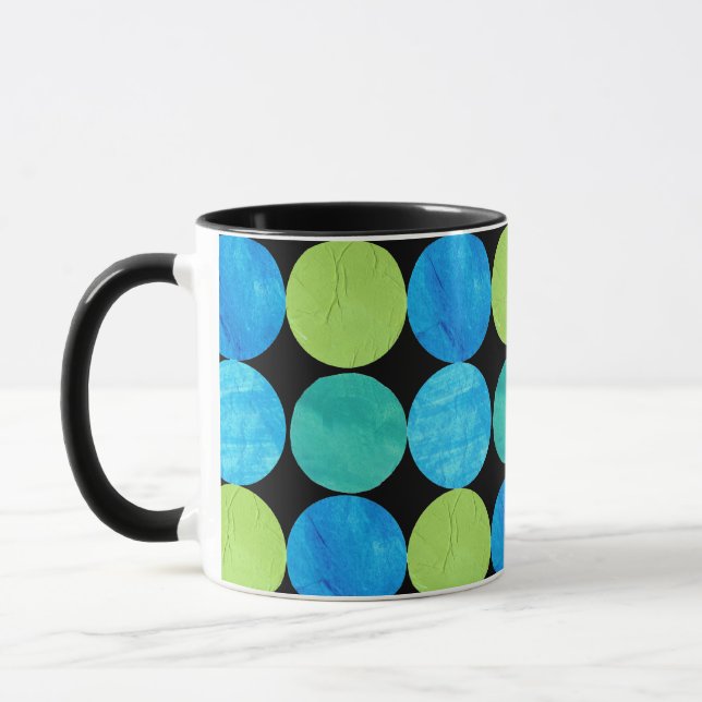 Ringer-Tasse, Blaumondmuster Tasse (Links)