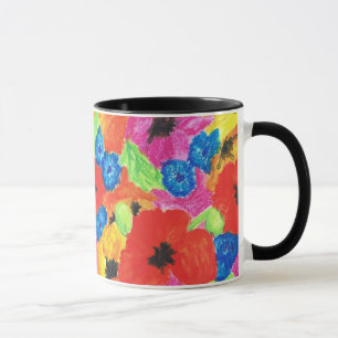 Ringer-Tasse für helle Pflaumen und Cornblumen Tasse