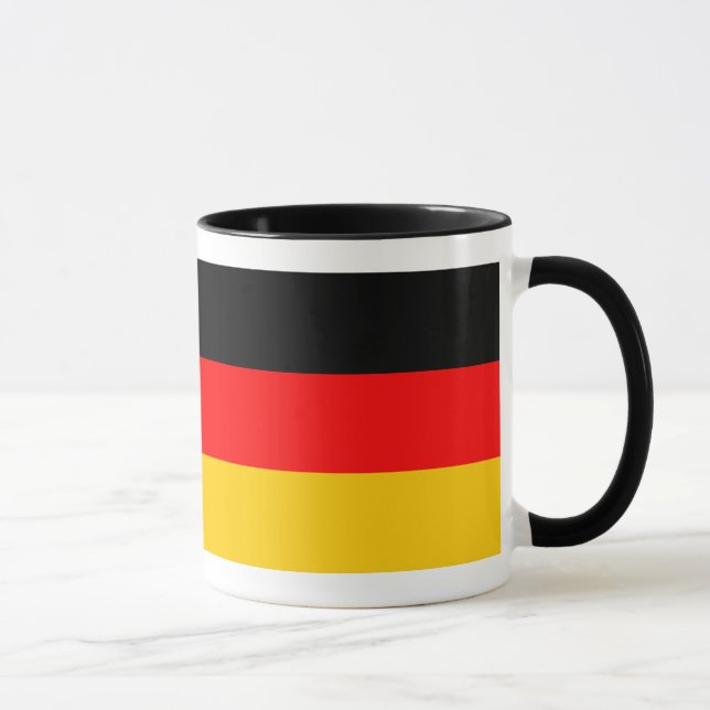Ringer Tasse schwarz Deutschland Fahne (Rechts)