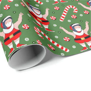 Ringer Wrestler Weihnachts-Feiertags-Geschenkverpa Geschenkpapier