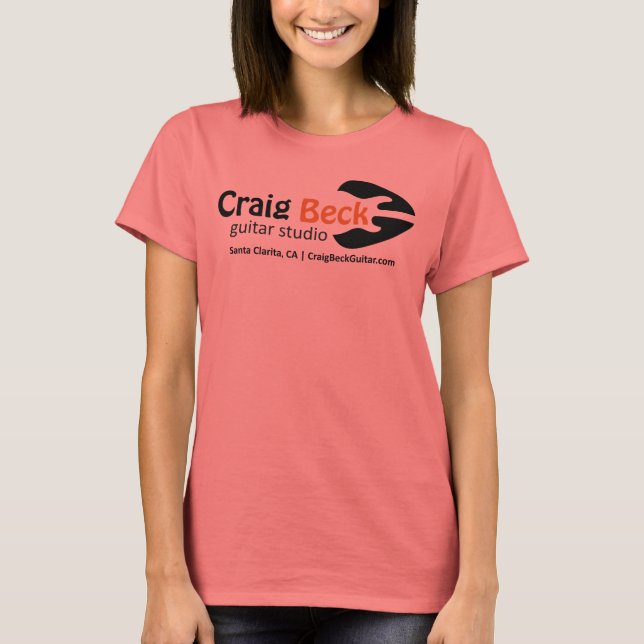 Ringerfrauen-T-Shirt | Craig Beck Guitar Studio T-Shirt (Vorderseite)