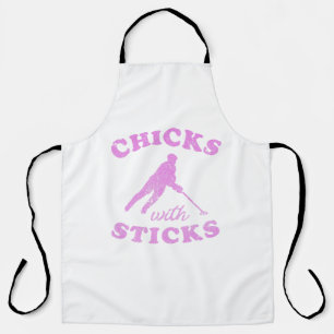 Ringette Chicks mit Sticks-T - Shirt Schürze