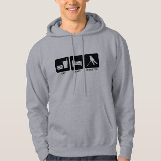 Ringette "essen Sie Schlaf Ringette" mit Kapuze Hoodie