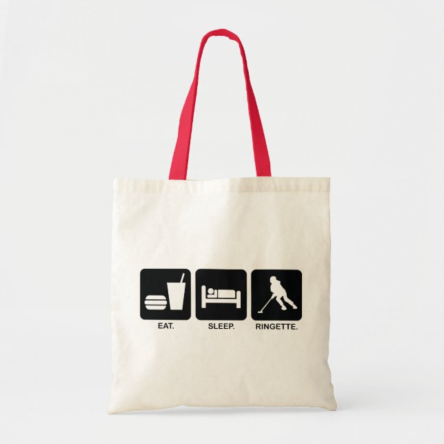 Ringette "essen Sie Schlaf Ringette" Tragetasche (Vorne)