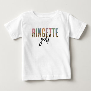 Ringette Girl Cheetah Print   Ringette Player Baby T-shirt