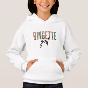 Ringette Girl Cheetah Print Ringette Player Hoodie