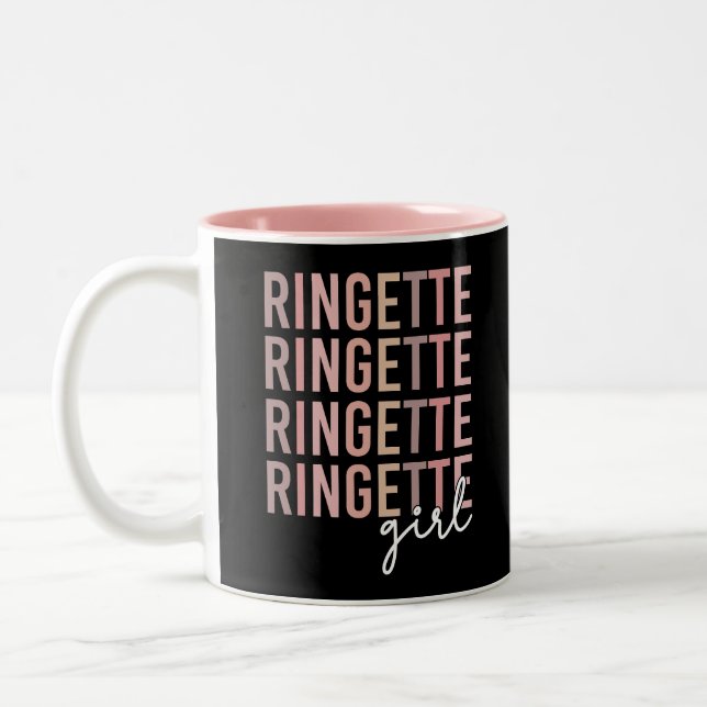 Ringette Girl | Geschenke für Ringette Player Zweifarbige Tasse (Links)