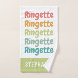 Ringette Niedlich Retro Ringette Player Custom Handtuch