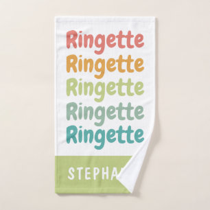 Ringette Niedlich Retro Ringette Player Custom Handtuch