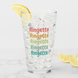 Ringette Niedlich Retro Ringette Player Geschenke Glas