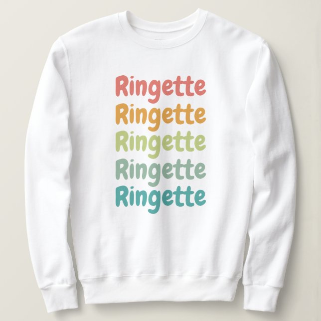 Ringette Niedlich Retro Ringette Player Geschenke Sweatshirt (Design vorne)