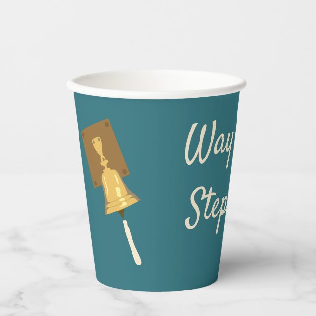 Ringing Cancer Bell, beendet Behandlung Pappbecher (Vorderseite)