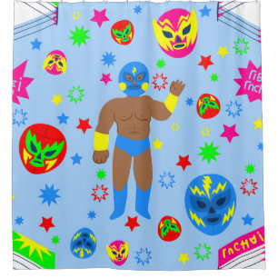 Ringkampf-Match Lucha Libre-Maske Luchador-Ringer Duschvorhang