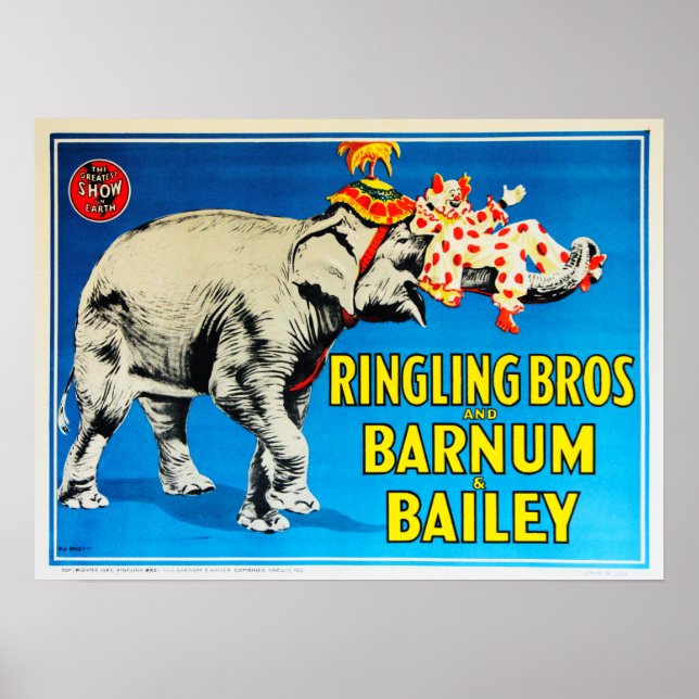 Ringling Bros Beste Show On Earth Circus Adververt Poster (Vorne)