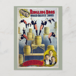 Ringling Bros Vintage Zirkus Postkarte