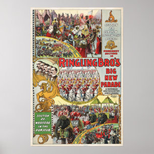 Ringling Bros Zirkus - circa 1899 Poster