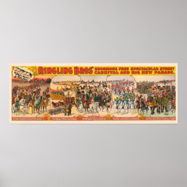 Ringling Brothers Street Karneval & Big New Parade Poster (Vorne)