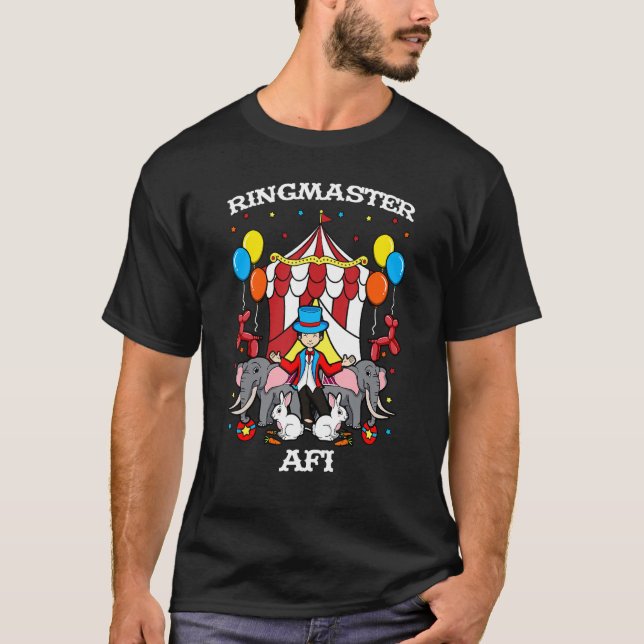 Ringmaster Afi Circus Veranstaltungspersonal Ringl T-Shirt (Vorderseite)