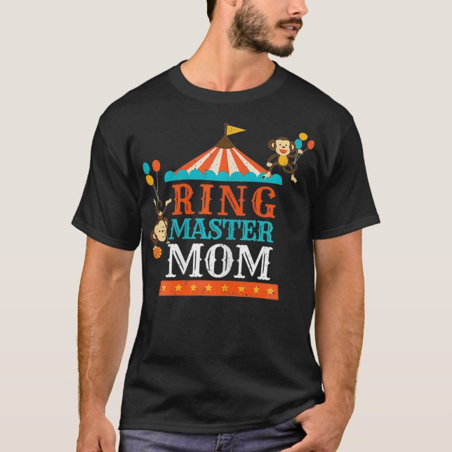 Ringmaster Mama Ringmaster Party Mama der Geburt T-Shirt (Vorderseite)
