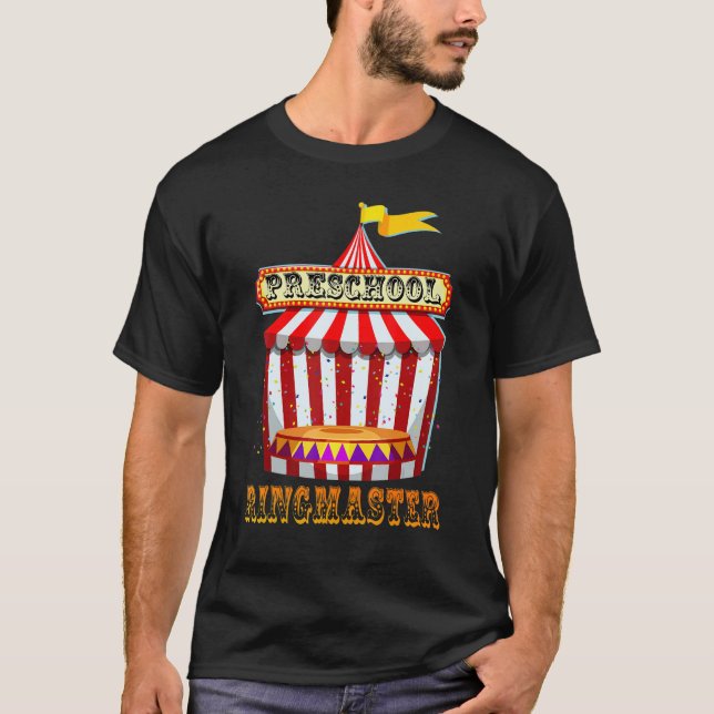 Ringmaster-Vorschullehrer Circus Zurück T-Shirt (Vorderseite)