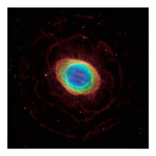 Ringnebel oder NGC 6720 wahre Form Poster